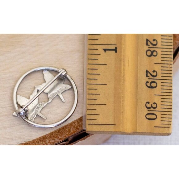 Sterling Silver Maple Leaves Vintage Brooch - BC1 - Picture 2 of 2